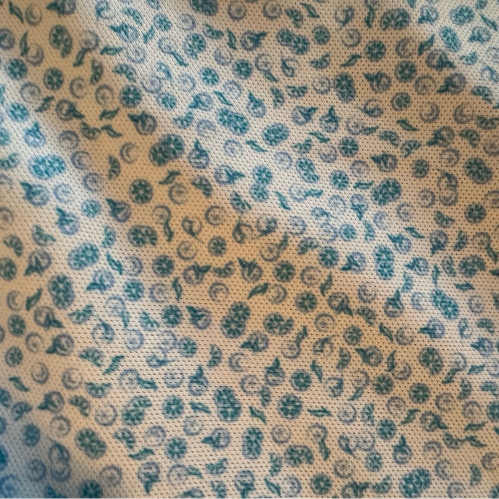 Peter Millar Light Blue Fruit Patterned Polo Shirt - image 2